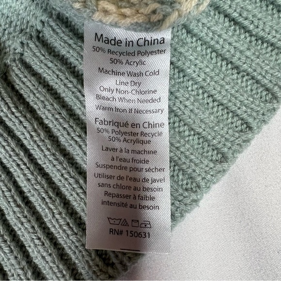 Desert Dreamer Cameo Face Outline Sage Knit Pullover Cropped Sweater SMALL EUC - Picture 13 of 16